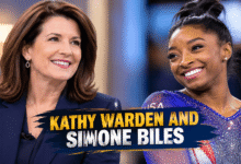 Kathy Warden and Simone Biles