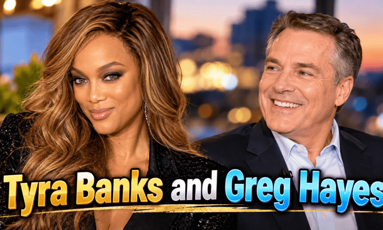 Tyra Banks and Greg Hayes